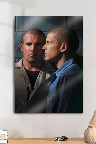 Metal Tablo - Prison Break, PB, Michael Scofield, Dizi Poster Film Tablosu