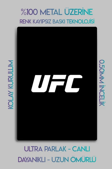 Metal Baskı, UFC Yazılı MMA Tablo, Dekoratif - Resim 2