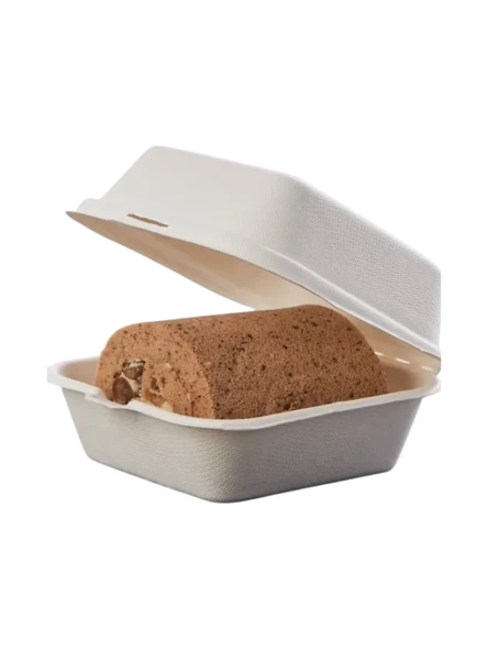 Şeker Kamışından Ekolojik Hamburger Kabı - 50 Adet - 3