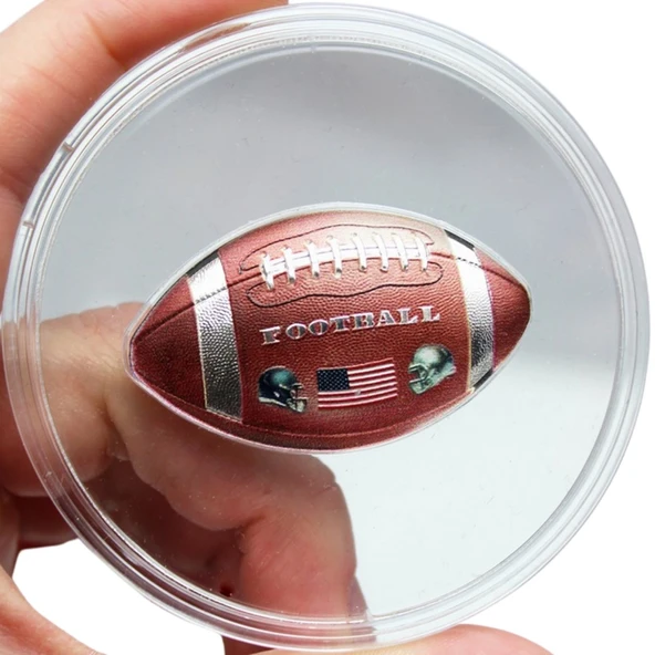 AgaKulche Amerikan Futbolu Gümüş Sikke Coin - 2