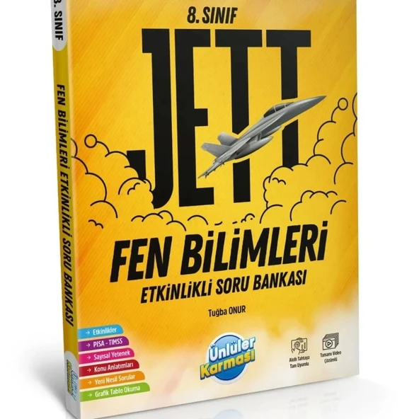 ÜNLÜLER KARMASI 8.SINIF JETT FEN BİLİMLERİ ETKİNLİKLİ SORU BANKASI