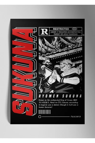 Jujutsu Kaisen Ryomen Sukuna - Metal Poster Tablo