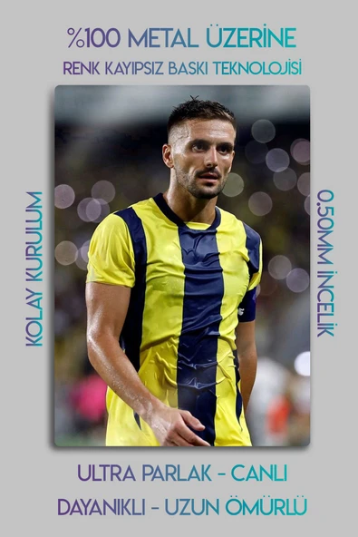 Metal Tablo, Tadic Sporcu Poster, Futbol Hediyelik Tablo - 2