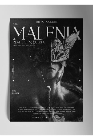 Malenia Elden Ring - Metal Poster Tablo