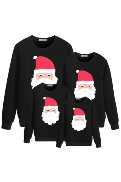 Aile Noel Yılbaşı Baskılı Sweatshirt İki İplik Tek Fiyatıdır ürün görseli
