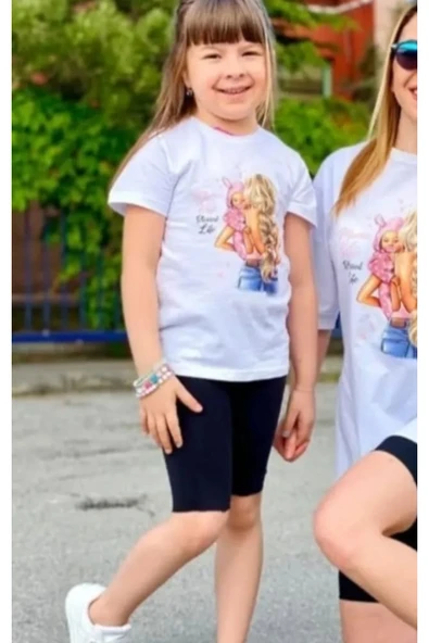Kız Çocuk T-shirt Beyaz Baskılı ürün görseli