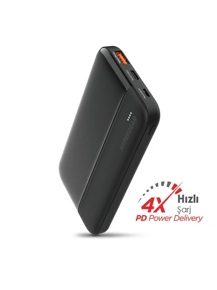 Hypergear 20W USB-C PD + 18W USB Hızlı Şarj 10.000 mAh Taşınabilir Powerbank Siyah - 2