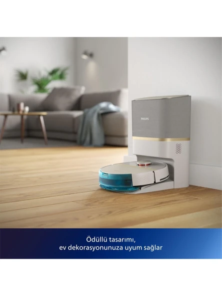Philips HomeRun 7000 Serisi Aqua XU7100 Çöp İstasyonlu Akıllı Robot Süpürge