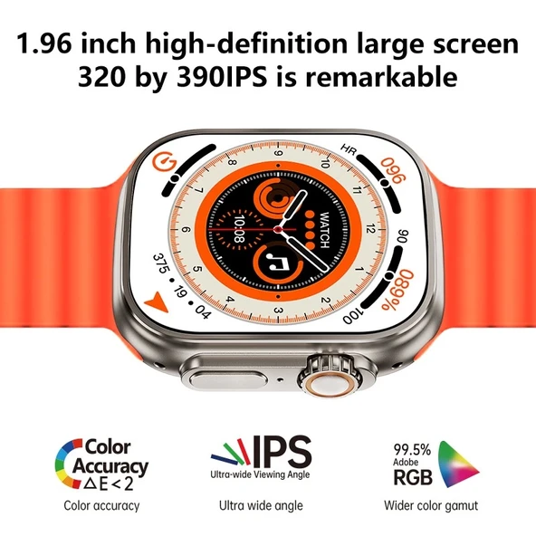 Ws28 Ultra 49mm Siri Tansiyon Ateş Nabız Ölçer Akıllı Saat - 2
