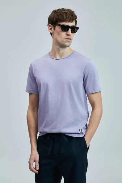 Lufian Junya Erkek Basic Tişört Lila - Resim 3