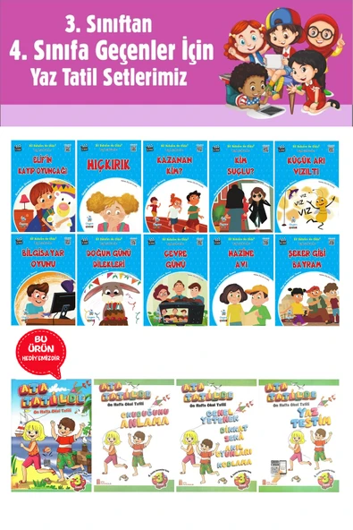 3.Sınıftan 4.Sınıfa Geçenler İçin Dünya Klasikleri Seti (Yaz Tatil Kitabı Hediyeli) ürün görseli 1