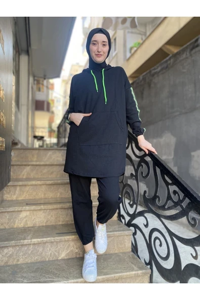 Oversize Model Tesettür Eşofman Takımı