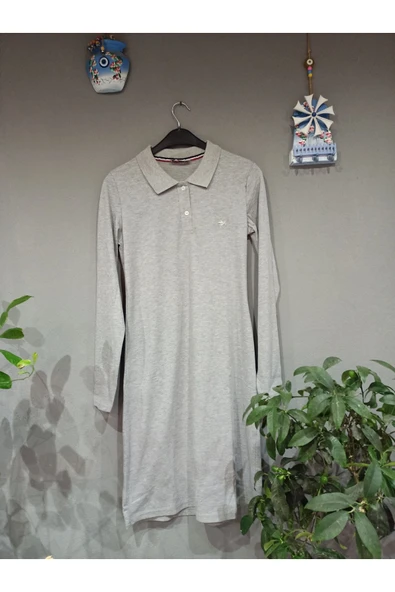 Kadın Kısa Kalem Elbise Lakos Yaka - Resim 3