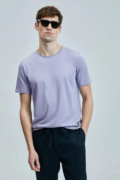 Lufian Junya Erkek Basic Tişört Lila - Resim 2