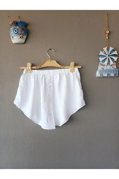 Kadın bel kapatıcı etek görünümlü aksesuar beyaz ürün görseli