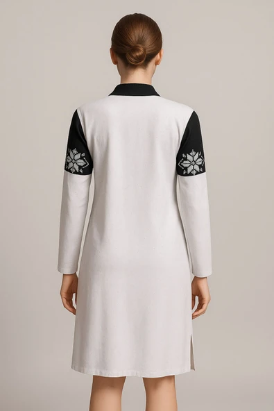 Kadın Midi Elbise Desenli - Resim 2