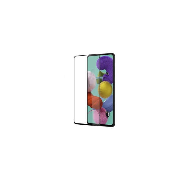 Adaman Samsung Galaxy A10 Uyumlu  Seramik Tam Ekran Koruyucu Kırılmaz Cam Filmi Siyah