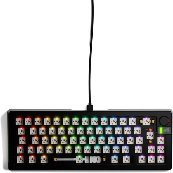 Glorious GMMK 3 PRO Gaming Barebone Özel Klavye İskeleti, Modüler Alüminyum Gövde ve Conta Sistemi, Değiştirilebilir%100 Klavye, Ses Bastırıcı Köpük, Alüminyum Anahtar Plakası ANSI (S)