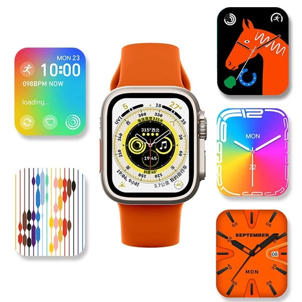 Ws28 Ultra 49mm Siri Tansiyon Ateş Nabız Ölçer Akıllı Saat - 1