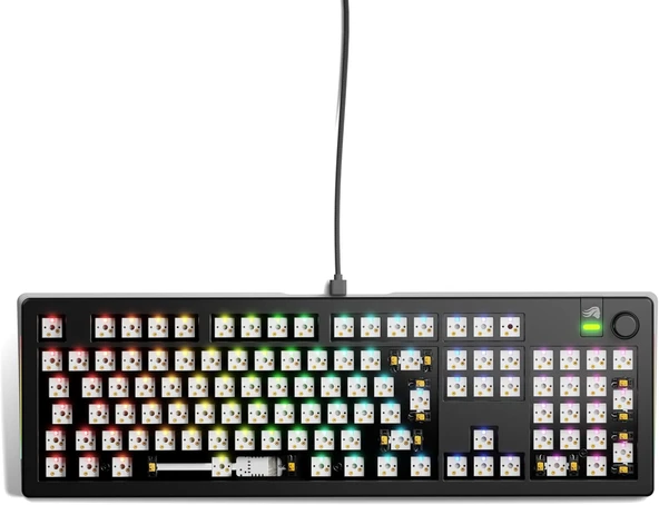 Glorious GMMK 3 Barebone Özel Gaming Klavye İskeleti,%100 Mekanik Klavye İskelet, Modüler Conta Sistemi, Değiştirilebilir 5 Ayaklı MX, Ses Bastırıcı Köpük, Alüminyum Anahtar Plakası, ANSI (S)