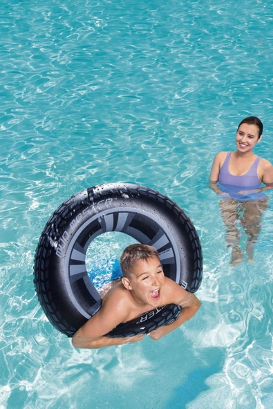 Kamyon Tekeri Temalı Deniz Simidi 91 cm: Hem Çocuklar Hem de Yetişkinler İçin Eğlenceli Su Arkadaşı! - 6