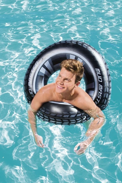 Kamyon Tekeri Temalı Deniz Simidi 91 cm: Hem Çocuklar Hem de Yetişkinler İçin Eğlenceli Su Arkadaşı! - 5