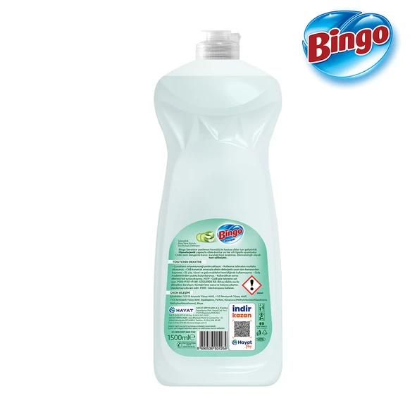 Bingo Sıvı Elde Bulaşık Deterjanı Sensitive 1500ml X 4 Adet - 3