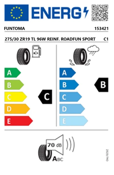 Funtoma 275/30 ZR19 TL 96W Reınf. Roadfun  Sport Oto Yaz Lastiği (Üretim Yılı:2025) - Resim 2