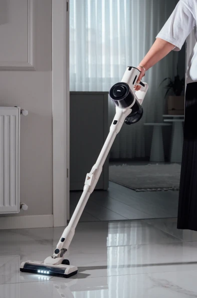 Sinbo BLDC Motorlu Dikey Kablosuz Şarjlı LED Aydınlatmalı Süpürge
