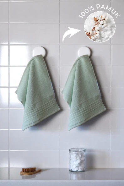 2'li Riva Mini Havlu 30x35 cm – Banyo Mutfak, Bebek Yüz El Havlusu