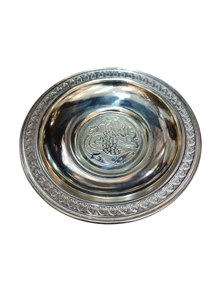 Çay bardağı bakır altlık seti 6 adetli set özel dövme kalaylı bakır çay bardağı altlığı Bakır çay bardağı tabağı Antik bakır alt tabak - 3