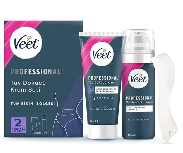Veet Tüy Dökücü Krem Seti Tüm Bikini Bölgesi 2x50 Ml