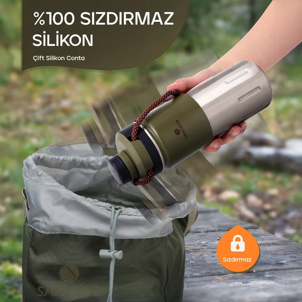 Santeco Ktwo Sporcu Termosu 500 Ml-Yeşil - 4