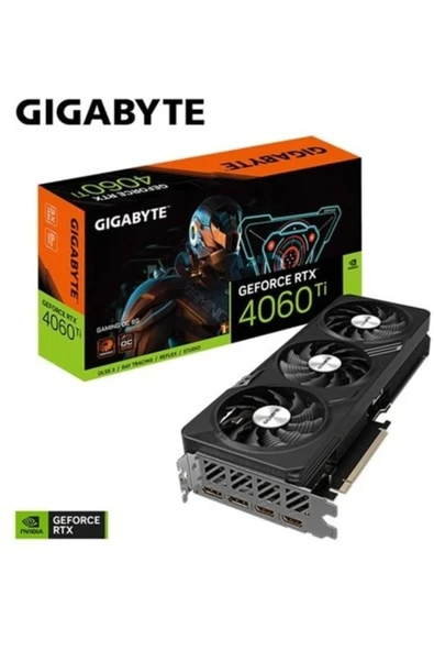 GIGABYTE RTX 4060TGAMING OC 8GB GDDR6 128 Bit RGB LED Nvidia Ekran Kartı