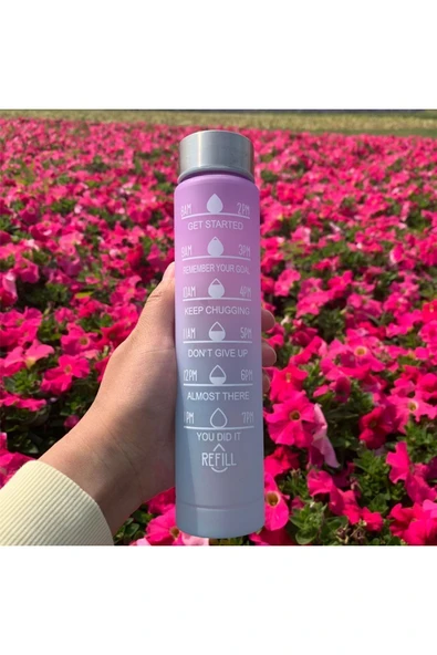 Motivasyonel 3 Lü Set Su Matarası 2 Lt 900 ml 600 ml Tritan Spor Salonu Suluk - 7