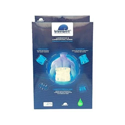Bluewell Lumbosacral Korse Çelik Balenli 32 cm - Bedensiz