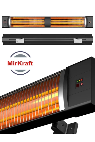 MirKraft Elektrikli Quartz Isıtıcı, 2800 Watt, İki Kademe (1400+1400), SQUARE