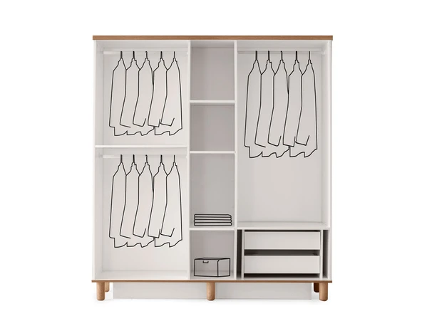 KOSOVA MDF 5 KAPILI DOLAP - Resim 2