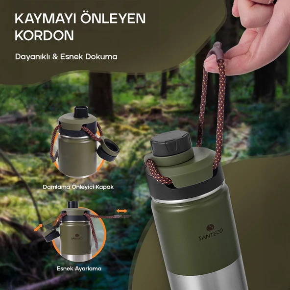 Santeco Ktwo Sporcu Termosu 500 Ml-Yeşil - 5