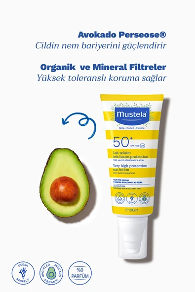 Mustela Yüksek Koruma Faktörlü Güneş Losyonu Tüm Aile İçin SPF50+ 200 ml 2 Adet - 6
