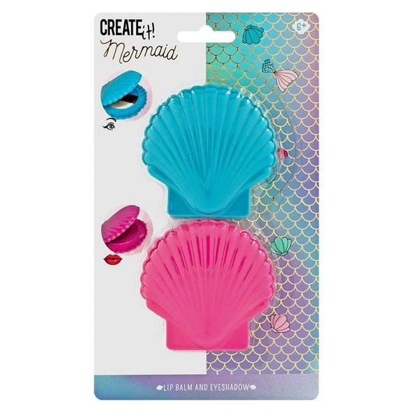 Create It Dudak Balmı ve Göz Farı Seti - Mavi Pembe - Mermaid