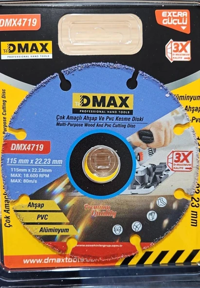 DMAX Çok Amaçlı Kesme Diski Ahşap-Pvc-Alüminyum DMX4719