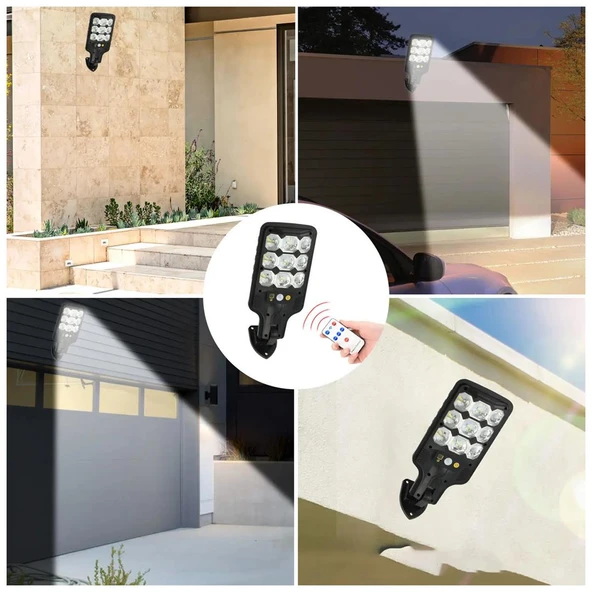Ayt Powermaster HS-8037B Solar Güneş Enerjili Cob Ledli Hareket Sensörlü Sokak Lambası Led Bahçe Aydınlatması - 3
