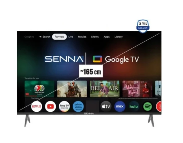 Senna 65UQ9500F 4K Ultra HD 65" 165 Ekran Uydu Alıcılı Google Smart LED TV