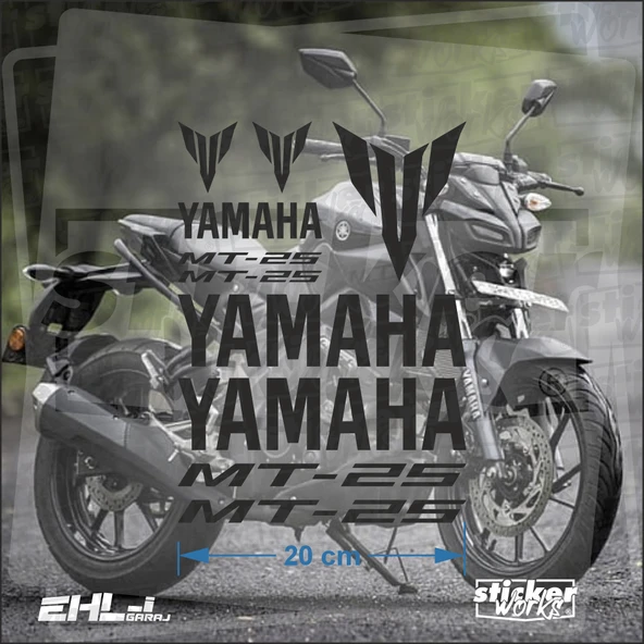 Yamaha MT 25 Sticker Seti - 12