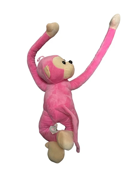 Sevimli Sesli Pembe Maymun Peluş Oyuncak 60CM