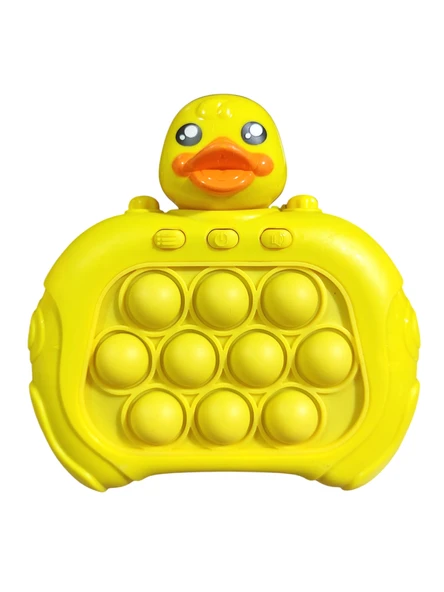 Popit Makinesi Işıklı Oyun Fast Push Pilli Fidget Kabarcık - Ördek - 3