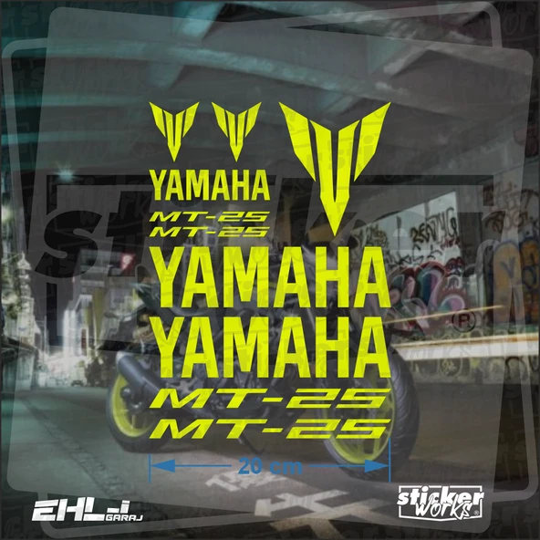 Yamaha MT 25 Sticker Seti - 7