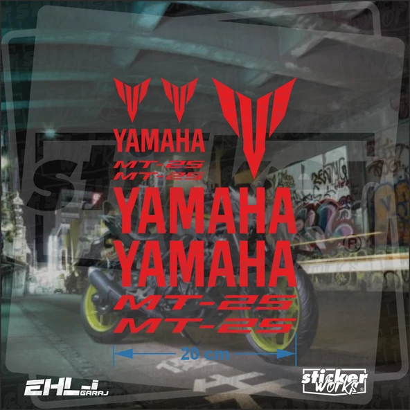 Yamaha MT 25 Sticker Seti - 5