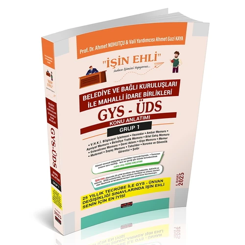 GYS-ÜDS Belediye ve Bağlı Kuruluşları Mahalli İdare Birlikleri Personeli Grup 1 Konu Anlatımı Savaş Yayınları 2025